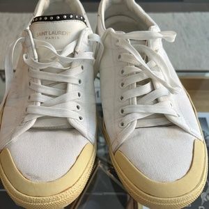 Saint Laurent Canvas Low Top Sneakers